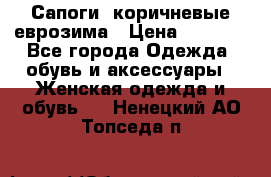 Сапоги ,коричневые еврозима › Цена ­ 1 000 - Все города Одежда, обувь и аксессуары » Женская одежда и обувь   . Ненецкий АО,Топседа п.